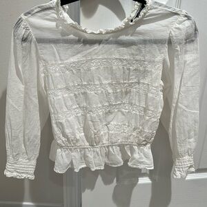 Steve Madden Blouse Top With Blue Snakeskin Print - XS